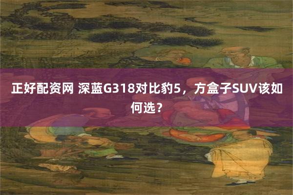 正好配资网 深蓝G318对比豹5，方盒子SUV该如何选？