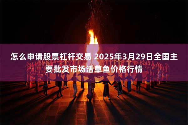 怎么申请股票杠杆交易 2025年3月29日全国主要批发市场活草鱼价格行情