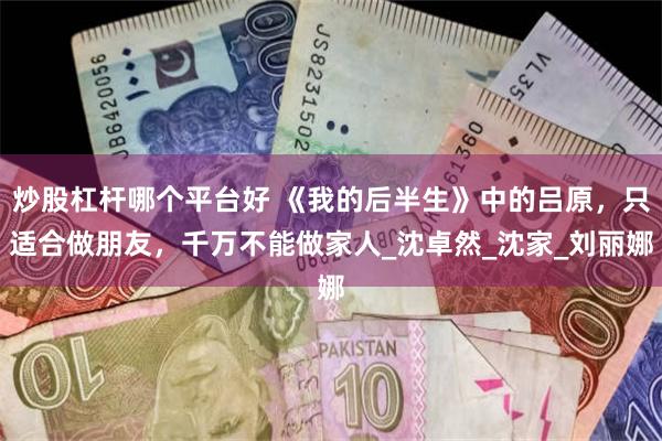 炒股杠杆哪个平台好 《我的后半生》中的吕原，只适合做朋友，千万不能做家人_沈卓然_沈家_刘丽娜