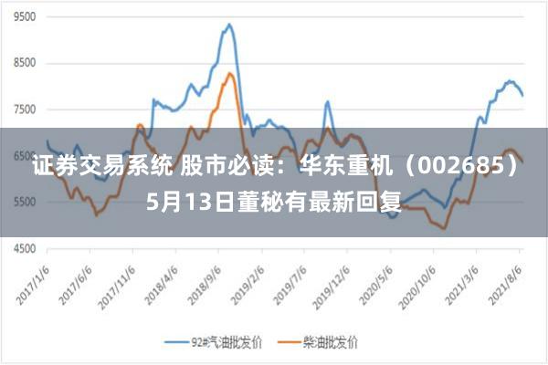 证券交易系统 股市必读：华东重机（002685）5月13日董秘有最新回复